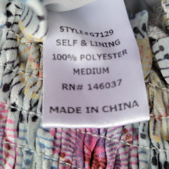 NWT Smocked Boho Top Fairy Core Coquette Bohemian Summer Vacation Resort…‎ - Picture 7 of 8